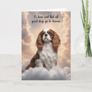 Cavalier King Charles Spaniel Heaven Sympathy Holiday Card