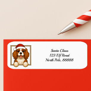 Cavalier King Charles Spaniel Holiday Return Label