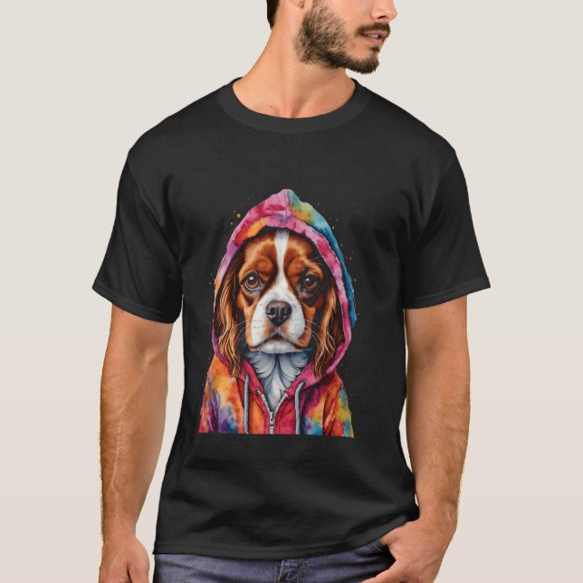 Cavalier King Charles Spaniel Hoodie Dog Funny Pri T-Shirt (Front)
