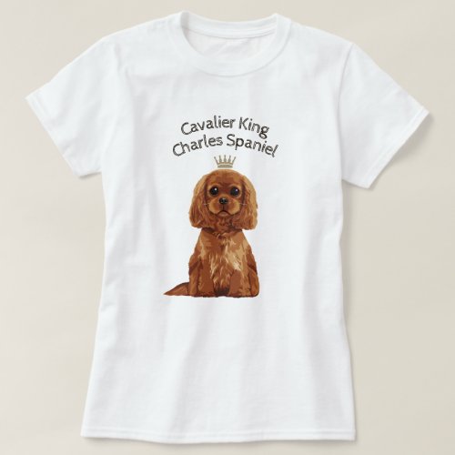 Cavalier King Charles Spaniel Illustrated T_Shirt