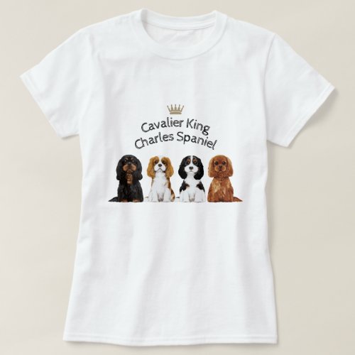 Cavalier King Charles Spaniel Illustrated T_Shirt