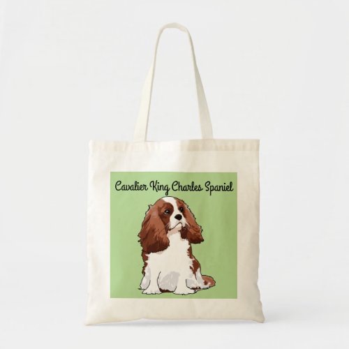 Cavalier King Charles Spaniel Illustrated Tote bag