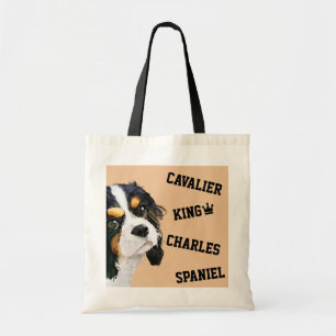 Cavalier King Charles Spaniel Illustrated Tote Bag