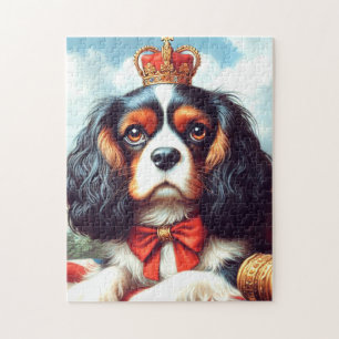 Cavalier King Charles Spaniel Illustration Jigsaw Puzzle