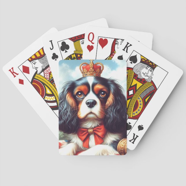 Cavalier King Charles Spaniel Illustration Poker Cards (Back)