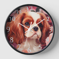 Cavalier King Charles Spaniel in Roses