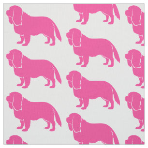 Cavalier King Charles Spaniel in Silhouette Fabric