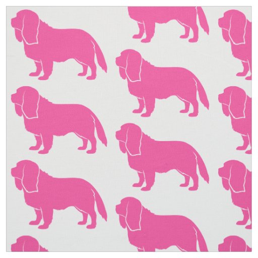 Cavalier King Charles Spaniel in Silhouette Fabric