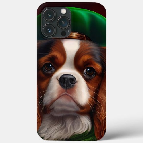 Cavalier King Charles Spaniel in St Patricks Day iPhone 13 Pro Max Case