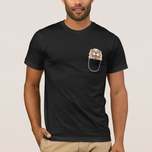 Cavalier King Charles Spaniel In The Breast Pocket T_Shirt