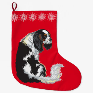 cavalier king charles spaniel large christmas stocking