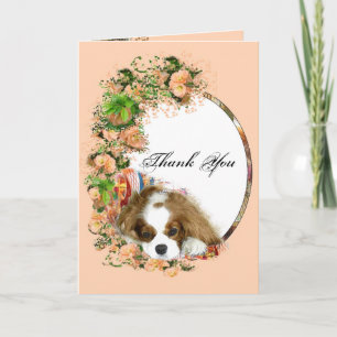 Cavalier King Charles Spaniel Letterpress Thank You Card