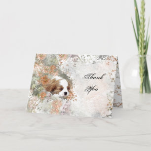 Cavalier King Charles Spaniel Letterpress Thank You Card