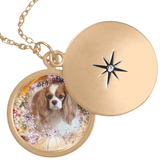Cavalier King Charles Spaniel Locket Necklace (Front)
