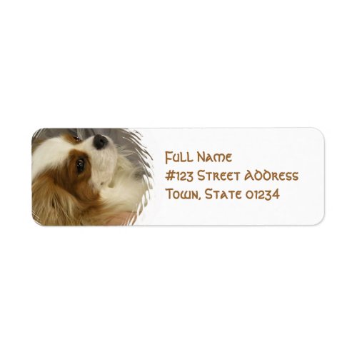 Cavalier King Charles Spaniel Mailing Label