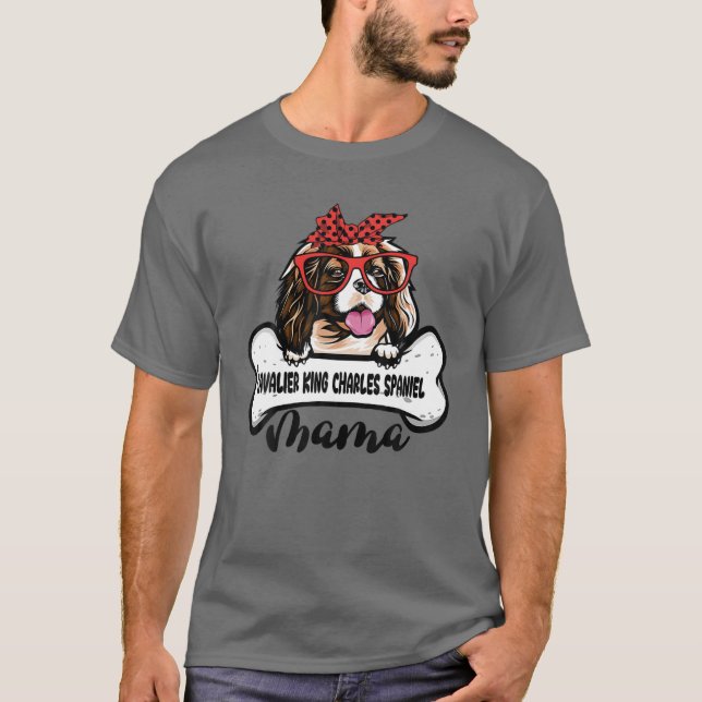 Cavalier King Charles Spaniel Mama Mothers Day Gif T-Shirt (Front)