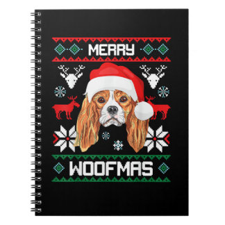 Cavalier King Charles Spaniel Merry Woofmas Christ Notebook