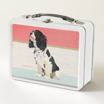 Cavalier King Charles Spaniel Metal Lunch Box by Greyszoo at Zazzle