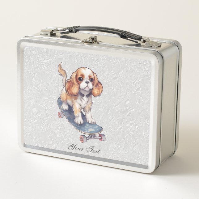 Cavalier King Charles Spaniel Metal Lunch Box (Front)