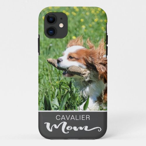 Cavalier King Charles Spaniel  Mom Dogs Photo iPhone 11 Case