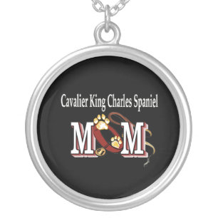 Cavalier King Charles Spaniel Mom Gifts Silver Plated Necklace