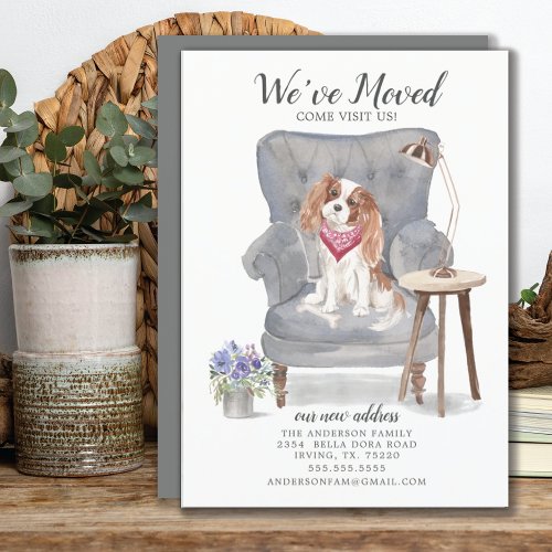Cavalier King Charles Spaniel Moving Announcement