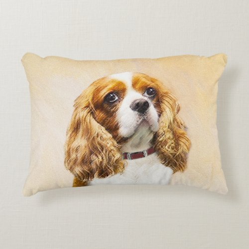 Cavalier King Charles Spaniel Original Painting Accent Pillow