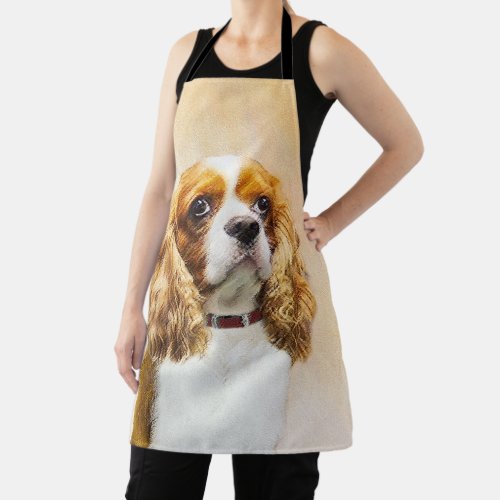 Cavalier King Charles Spaniel Original Painting Apron