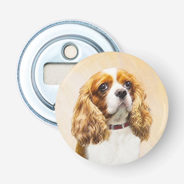 Cavalier King Charles Spaniel Original Painting Bottle Opener (Front)
