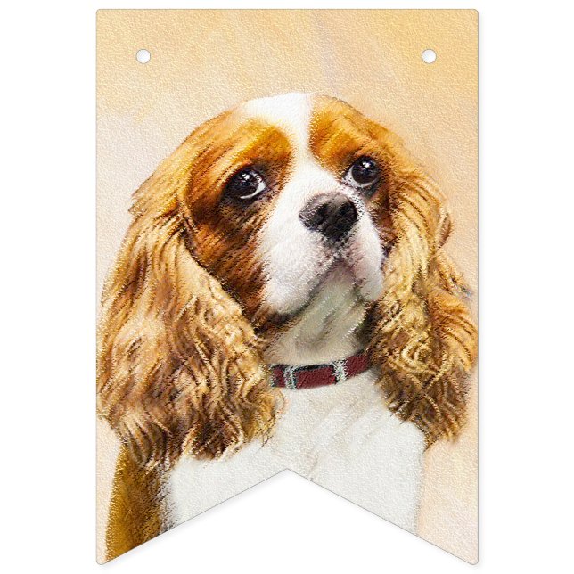 Cavalier King Charles Spaniel Original Painting Bunting Flags (First Flag)