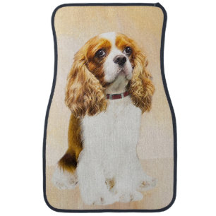 Cavalier King Charles Spaniel Original Painting Car Floor Mat