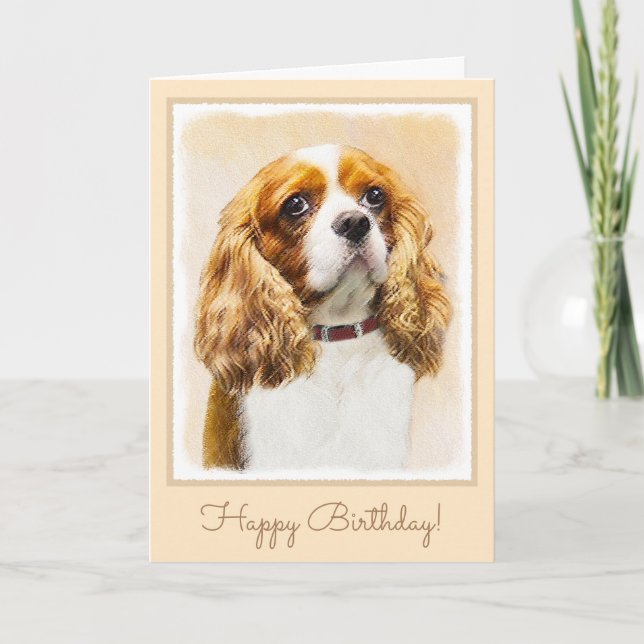 Cavalier King Charles Spaniel Original Painting Card (Front)