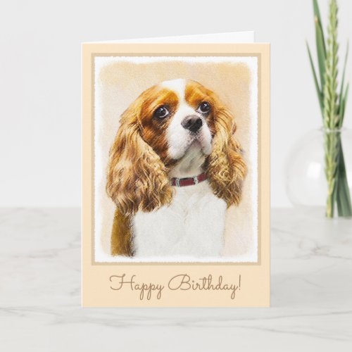 Cavalier King Charles Spaniel Original Painting Card