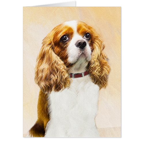 Cavalier King Charles Spaniel Original Painting Card