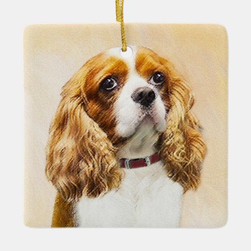 Cavalier King Charles Spaniel Original Painting Ceramic Ornament