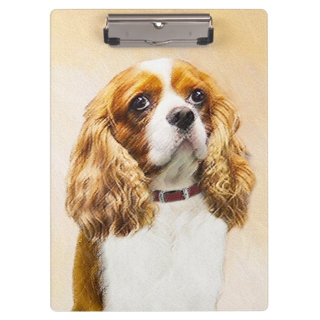 Cavalier King Charles Spaniel Original Painting Clipboard (Front)