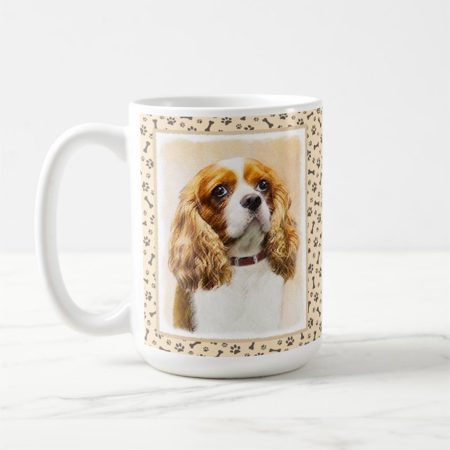 Cavalier King Charles Spaniel Original Painting Coffee Mug (Left)