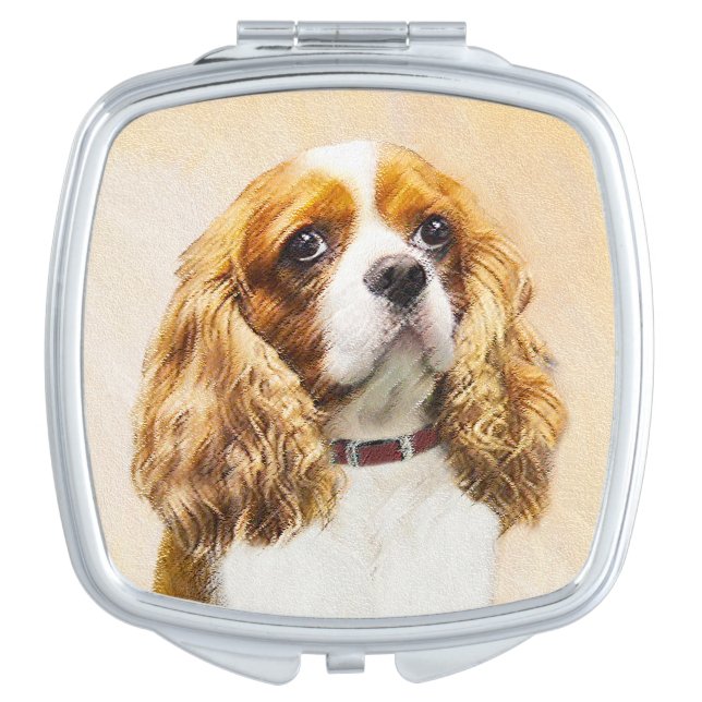 Cavalier King Charles Spaniel Original Painting Compact Mirror (Front)