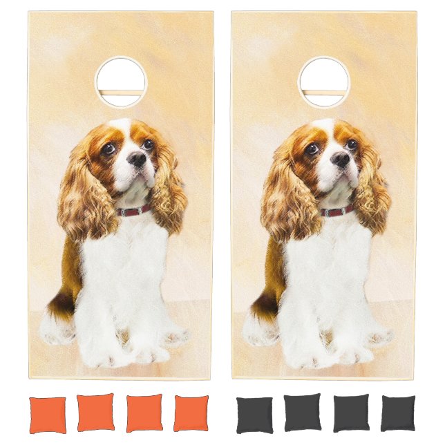 Cavalier King Charles Spaniel Original Painting Cornhole Set (Set)