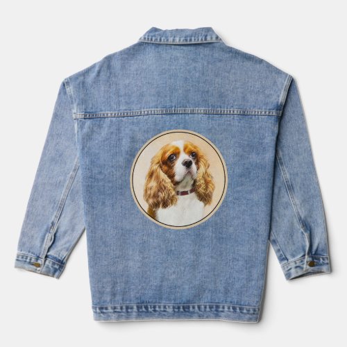 Cavalier King Charles Spaniel Original Painting Denim Jacket