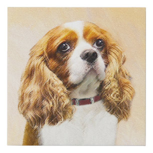 Cavalier King Charles Spaniel Original Painting Faux Canvas Print