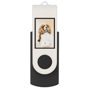 Cavalier King Charles Spaniel Original Painting Flash Drive