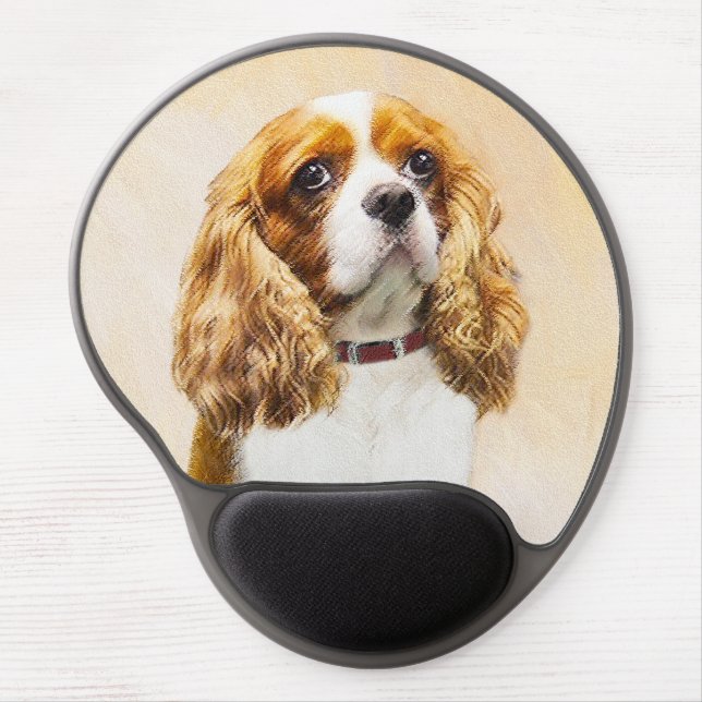 Cavalier King Charles Spaniel Original Painting Gel Mouse Pad (Front)