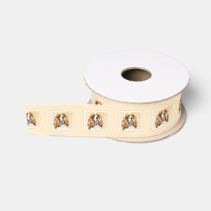 Cavalier King Charles Spaniel Original Painting Grosgrain Ribbon