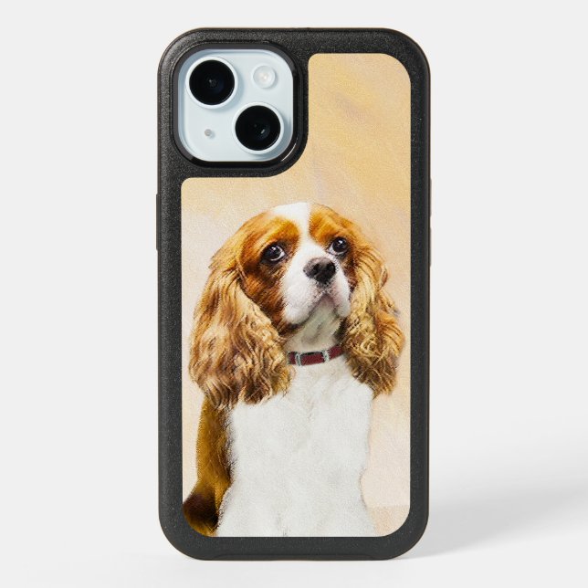 Cavalier King Charles Spaniel Original Painting iPhone 15 Case (Back)