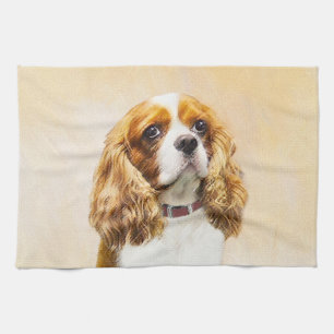 Cavalier King Charles Spaniel Original Painting Kitchen Towel