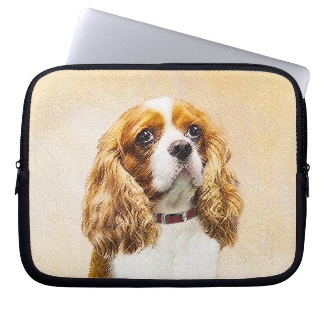 Cavalier King Charles Spaniel Original Painting Laptop Sleeve (Front)