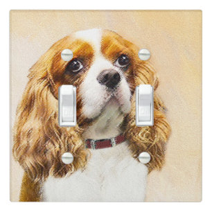 Cavalier King Charles Spaniel Original Painting Light Switch Cover