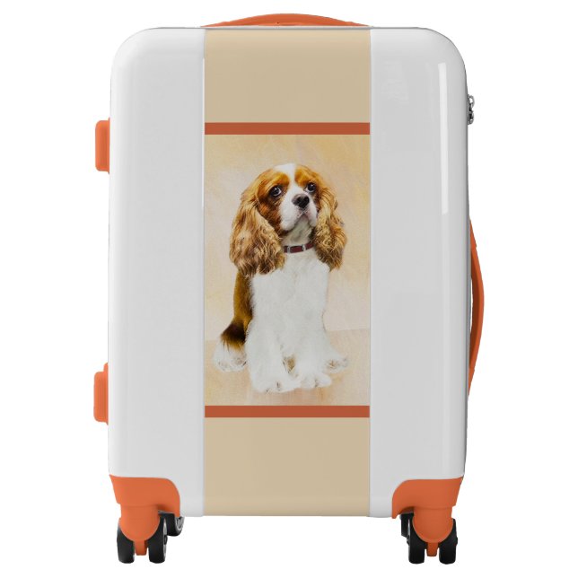 Cavalier King Charles Spaniel Original Painting Luggage (Front)