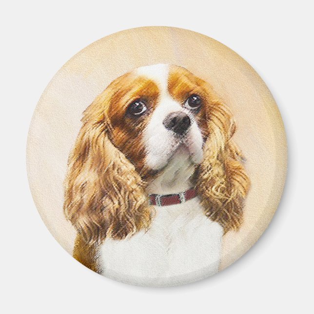 Cavalier King Charles Spaniel Original Painting Magnet (Front)